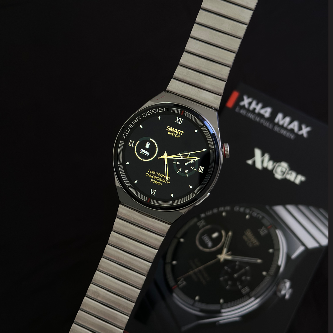 XH4 Max Smartwatch Executivo com 3 pulseiras