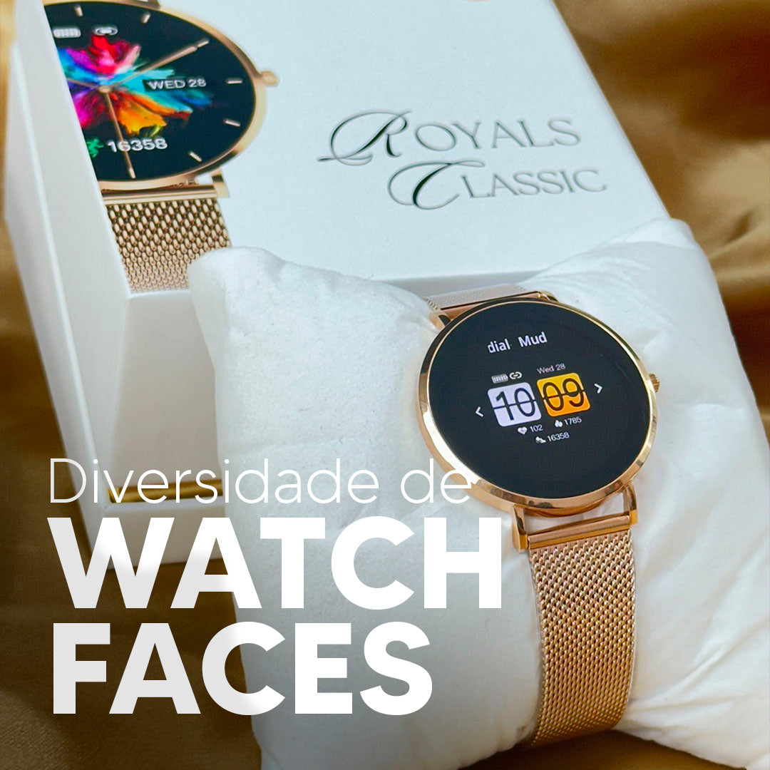 ROYALS CLASSIC - O smartwatch mais fino e elegante do mercado.