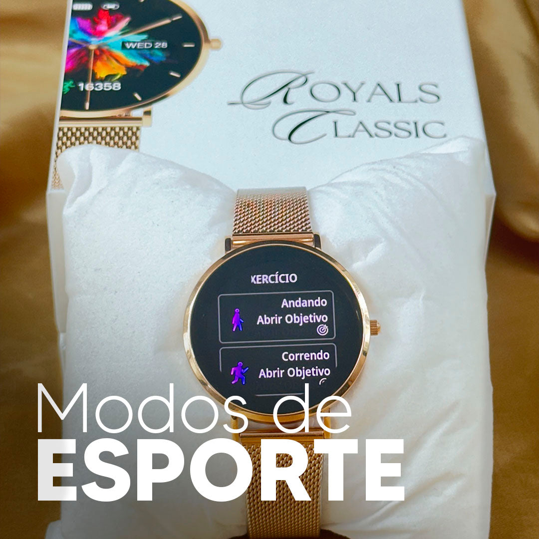 ROYALS CLASSIC - O smartwatch mais fino e elegante do mercado.