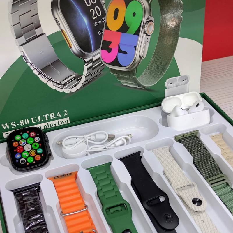 WS 80 ULTRA 2 | + Fone bluetooth |+ Kit 7 pulseiras