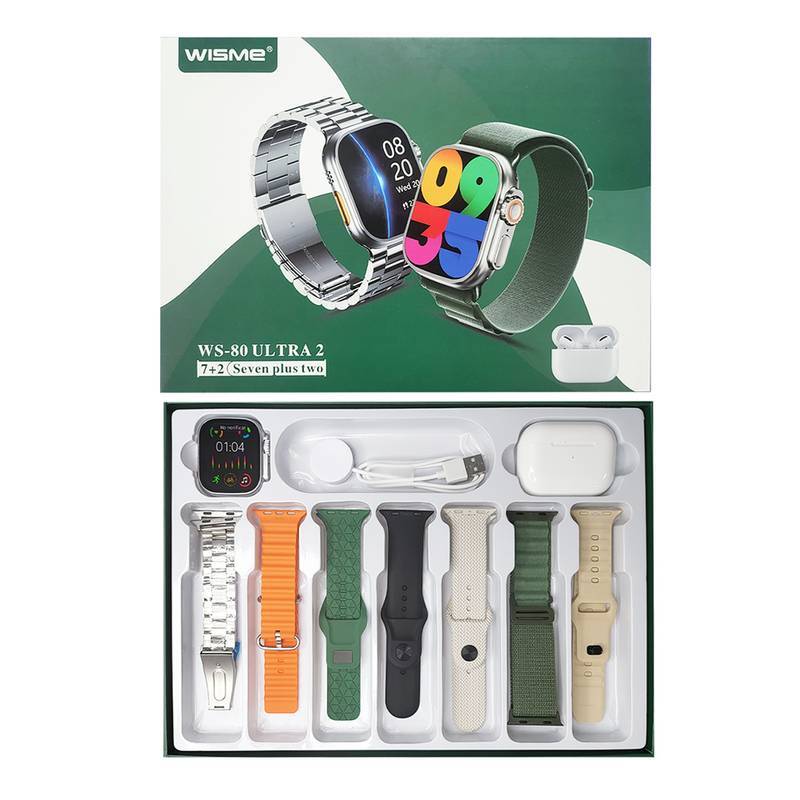 WS 80 ULTRA 2 | + Fone bluetooth |+ Kit 7 pulseiras