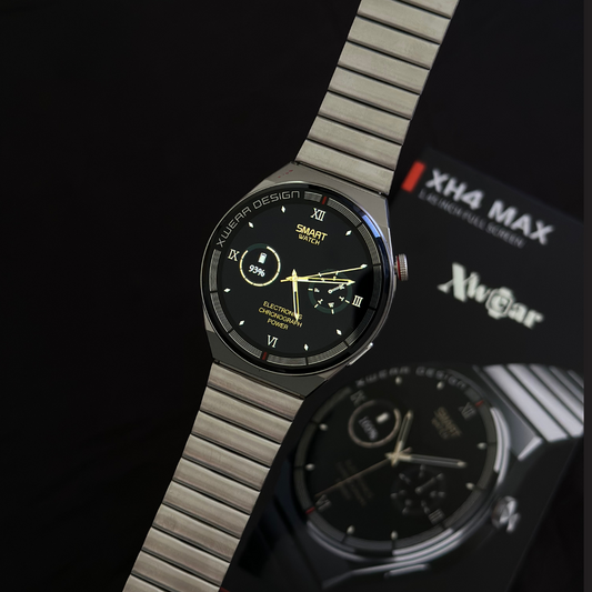 XH4 Max  Smartwatch Executivo com 3 pulseiras