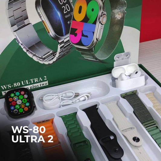 WS 80 ULTRA 2 | + Fone bluetooth |+ Kit 7 pulseiras